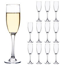Champagne Flutes Set of 12 Elegant Long Stem Glass Champagne Glasses for Wedding Party 6oz Dishwasher Safe