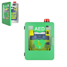 AED Defibrillator Storage Cabinet, WallMounted Cabinet With Key And Alarm, Adjustable Partition, Fits Most AED Models