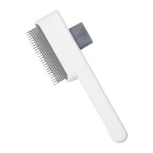 Cat Grooming Comb For Cats And Kittens, Ergonomic Handle AntiTangle Brush For Short And Long Hair, White