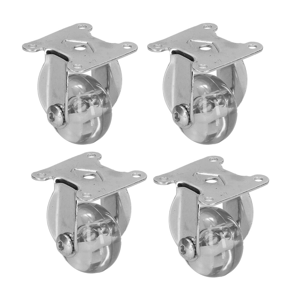 Casters 4Piece Industrial Caster Set Heavyduty Transparent Rolling 2Inch Swivel Casters For Furniture Equipment 9187378532799