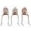 (Say) Halloween Fireplace Simulation Skull Combination,Horror Skeleton Statues Resin 1
