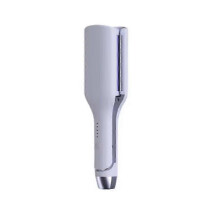 (Purple) 32mm Egg Shaped Curling Iron V-Shape Wave Pattern Negative Ion Water Wave Texture Damage Free Hair Styling Tool for Dormitory