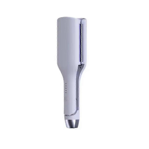 (Purple)32mm Egg Shaped Curling Iron V-Shape Wave Pattern Negative Ion Water Wave Texture Damage Free Hair Styling Tool for Dormitory