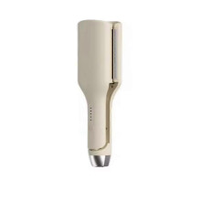 (Yellow) 32mm Egg Shaped Curling Iron V-Shape Wave Pattern Negative Ion Water Wave Texture Damage Free Hair Styling Tool for Dormitory