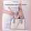 (Pink)32mm Egg Shaped Curling Iron V-Shape Wave Pattern Negative Ion Water Wave Texture Damage Free Hair Styling Tool for Dormitory 3