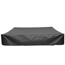 Waterproof Sandpit Cover with Secure Drawstring Fit, 210D Oxford Cloth Outdoor Protector Black