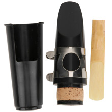 Bec de clarinette avec ligature, kit de bec de clarinette avec ligature métallique, chambre d'écoulement fluide et matériau en plastique ABS
