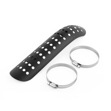 Exhaust Heat Shield, Motorcycle Heat Shield with Enhanced Heat Dissipation, Reliable Quality Metal Steel Exhaust Pipe Protector with Hole Style