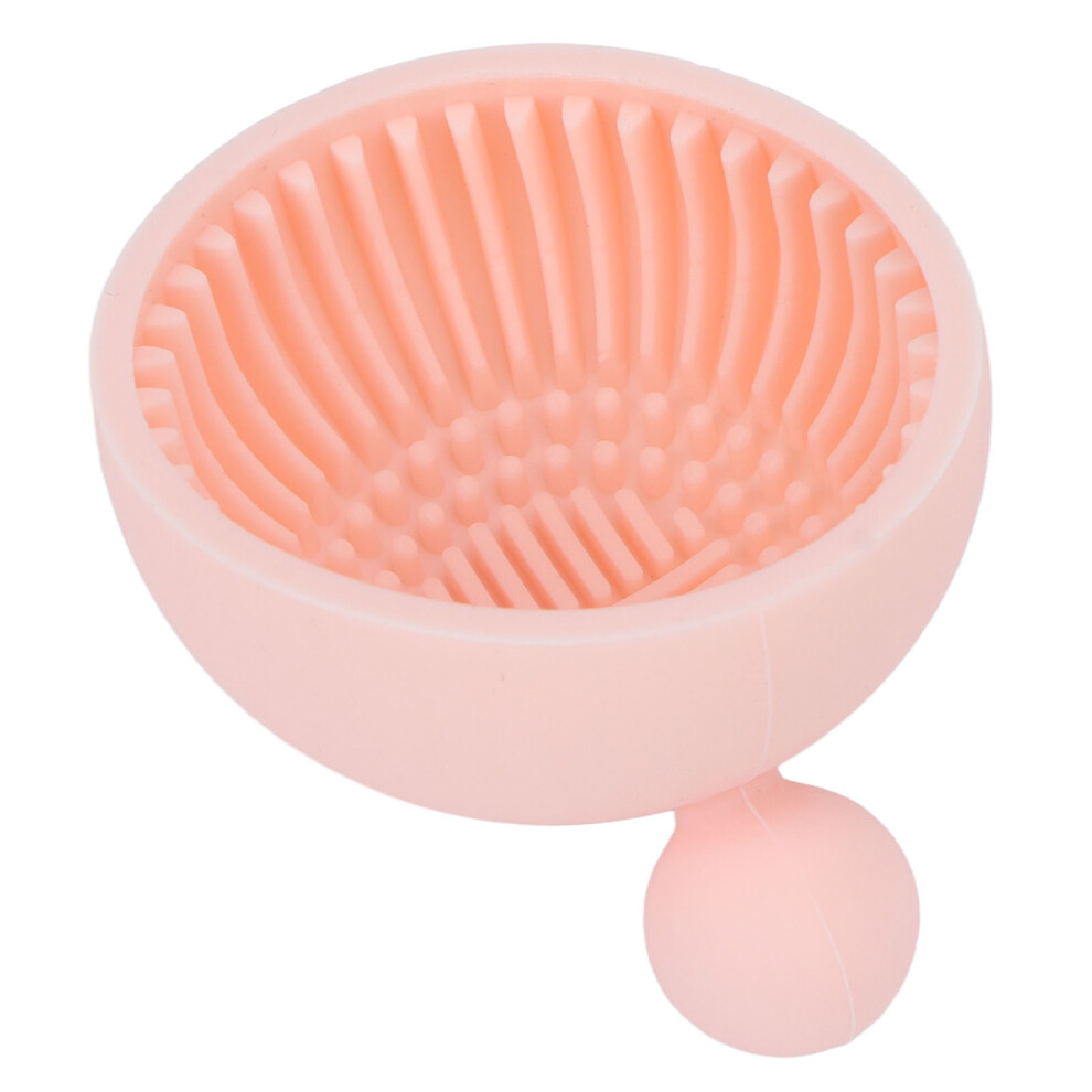 TravelFriendly Makeup Brush Cleaner, Unique Design For Cleaning All Brushes, Silicone Mat With Anti Slip Texture, Ergonomic Design For Girls - Effect