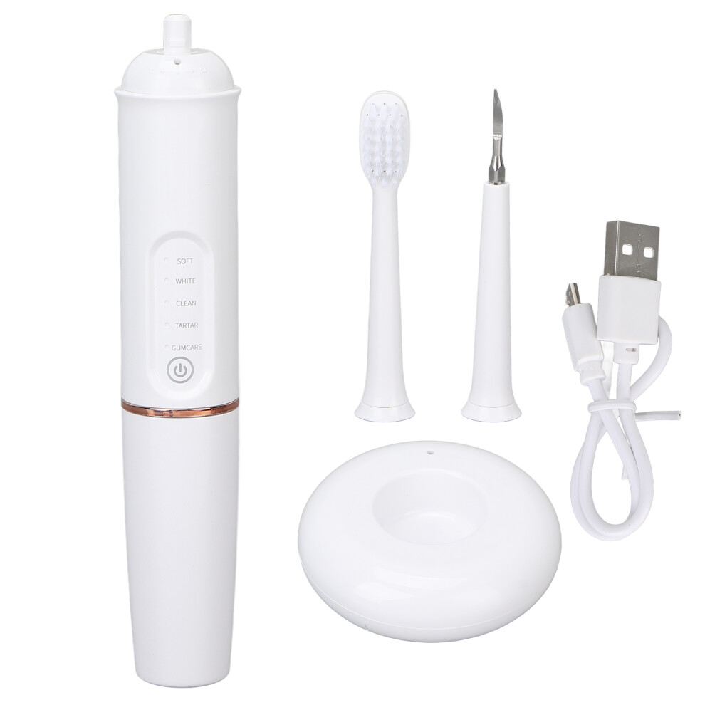 Portable Electric Toothbrush, Safe Dental Care Solution with LED Light for Improved Visibility, Moderate Bristles Hardness for Gentle Cleaning,