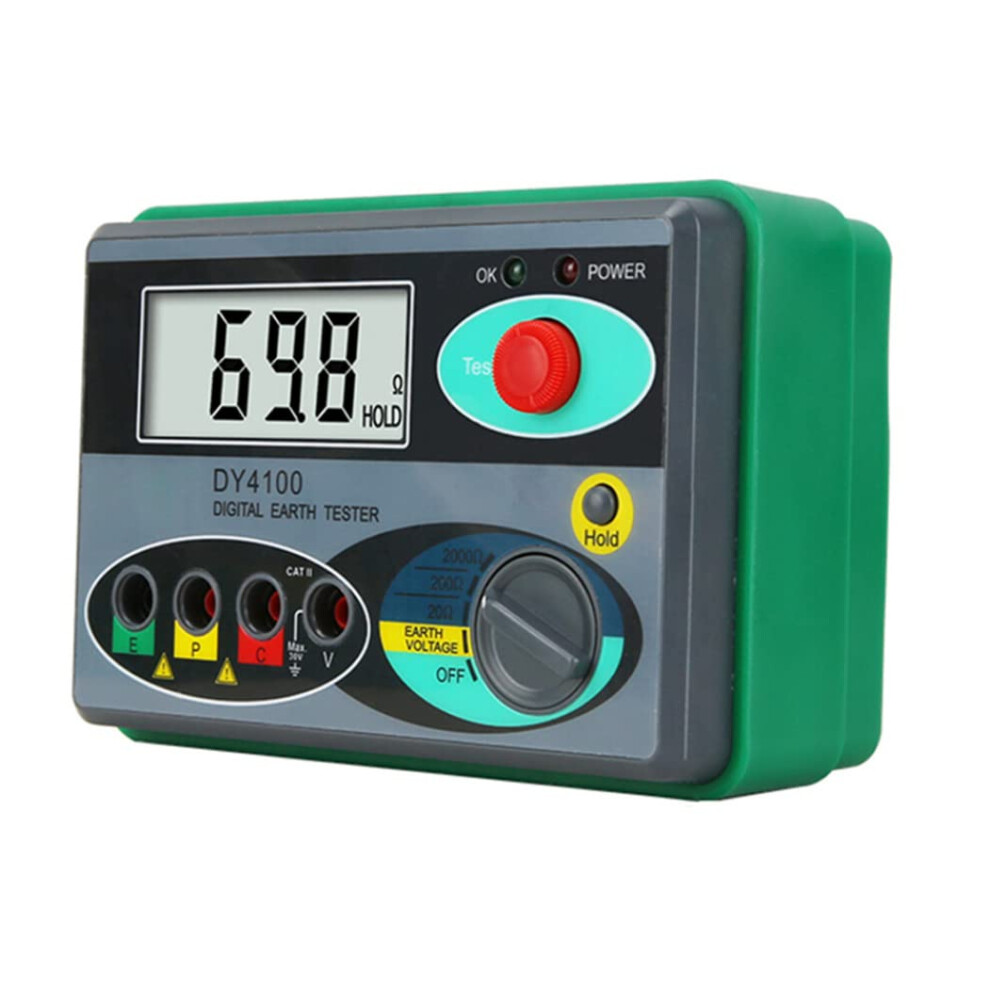 Resistance Tester Ground Digital Megohmmeter Model Dy4100 Digital Insulation Tester 02000 Ohm Grey 9382693481238