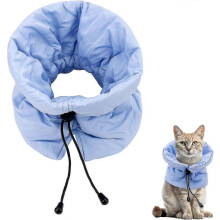 (S, Light blue) Cat Recovery Collar, Soft Adjustable Cat Cone, Waterproof Collars For Cats Kittens Puppies For After Surgery Stop Licking-Useful