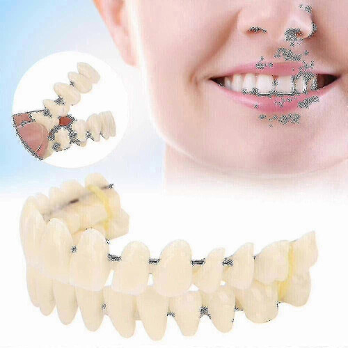 Smile Snap On False Teeth Upper Lower Dental Veneers Dentures Tooth Cover Setyj51-3 2