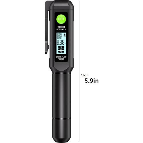 Digital Brake Fluid Tester Pen for DOT3 DOT4 DOT5 with LED Indicators and  Precision Sensors 1