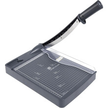 Guillotine Paper Cutter Cuts Up To 12 Sheets, 12 Inch Cut Length, Heavy Duty Trimmer With Safety Guard And Blade Lock