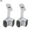 (3) 2pcs Alloy Ceiling Mounted Bracket Corner Wardrobe Rod Clothes Rail Lever Holder 1
