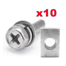 (M6x12mm) 10 Set Universal Motorcycle Scooter Atv Dirt Bike Battery Terminal Nut And Bolt Screws M5x10mm M6x12mm 4ah 5ah 6ah 7ah