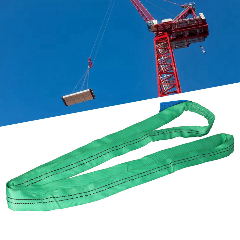 2T Green Round Sling Webbing 3M Endless Strap For Heavy Lifting 9421377127618