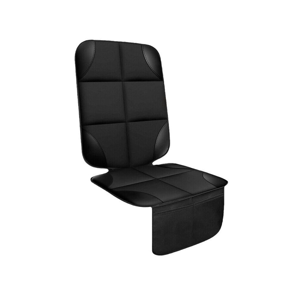 Car Seat Protector Cushion Mat Waterproof Leather NonSlip Bottom Organizer Pocket Large Mesh Pockets SUV Sedan Trunk