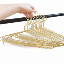 (B, Gold) 10 Pcs Clothes Hangers Heavy Duty Metal Strong Non-slip Clothing Coat Hanger For Bedroom xi