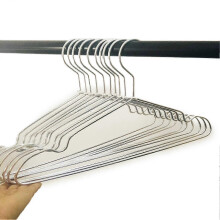 (A, Silver) 10 Pcs Clothes Hangers Heavy Duty Metal Strong Non-slip Clothing Coat Hanger For Bedroom xi