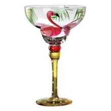 (Flamingos) 270ml Margarita Wine Glasses Colorful Printed Champagne Cup Gift For Birthday Anniversary