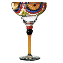 (Fruit Slices) 270ml Margarita Wine Glasses Colorful Printed Champagne Cup Gift For Birthday Anniversary