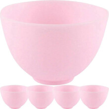 (9.20X9.20X6.10CM, Pink) 5pcs Facial Mask Mixing Bowls Silicone Facial Mask DIY Bowl Skincare Product Mixing Bowl