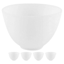 (9.20X9.20X6.10CM, White) 5pcs Facial Mask Mixing Bowls Silicone Facial Mask DIY Bowl Skincare Product Mixing Bowl