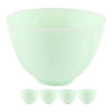 (9.20X9.20X6.10CM, Green) 5pcs Facial Mask Mixing Bowls Silicone Facial Mask DIY Bowl Skincare Product Mixing Bowl
