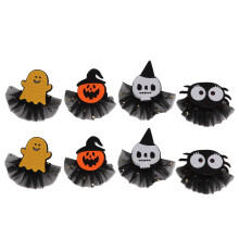 Accesorios para el cabello para fiestas de Halloween Accesorios para disfraces de Halloween Pinzas para el cabello festivas de fieltro con fantasmas,