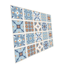 Peel And Stick Tile Stickers 20pcs 10x10cm, Vintage Style Wall Decals Kitchen And Stairs, Easy To Remove And Apply