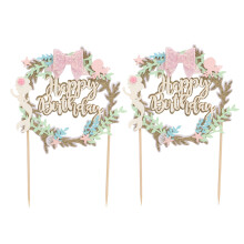 Adorno para pastel de cumpleaños de sirena con purpurina, temática del fondo del mar, diseño elegante, artículos para fiesta de feliz cumpleaños