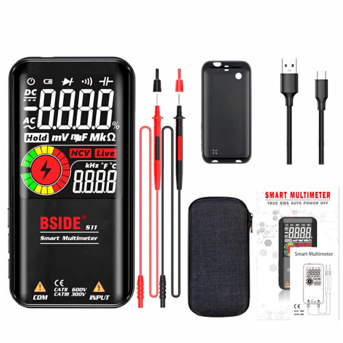 S11 Smart Multimeter Digital Display 1000V Resistance 9999 Counts Diode Capacitance Meter Auto Ranging Tester 1