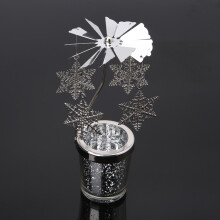 Chandelier romantique rotatif, bougeoir chauffe-plat,- 01