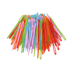 100Pcs Children Colorful Plastic 7cm Needles Tapestry-Multi