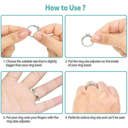 Invisible Ring Size Adjuster for Loose Rings Ring Guard, Ring Sizer, 8 Sizes 2