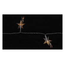 Guirlande de Noël LED extérieure étoiles filantes PVC - 5 m - Blanc chaud - Electrique