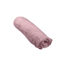 Lençol de berço extensível em gaze de algodão rosa 60 x 120 cm