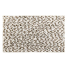 Tappeto da bagno in microfibra 45 x 75 cm Frizza bianco/sabbia