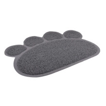 Kattenbakmat 45 x 60 cm Grijze kattenpoot