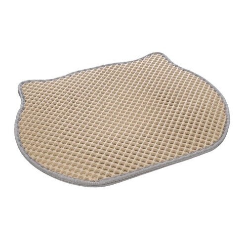 Kattenbakmat 40 x 50 cm Kattenhoofd beige