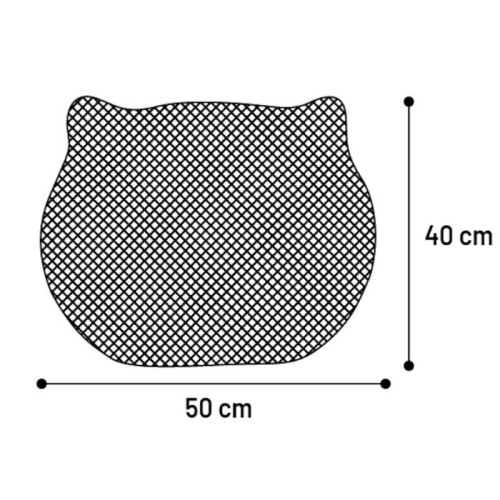 Kattenbakmat 40 x 50 cm Kattenhoofd beige 1