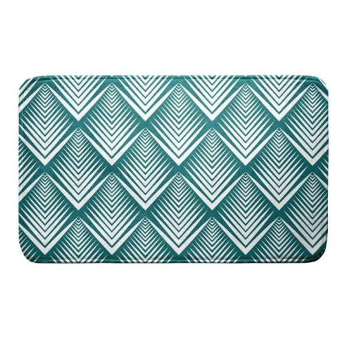 Tappeto da bagno in microfibra Modello Blue Art