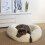 Almofada Redonda Gato ou Cachorro Relax Ecru 5
