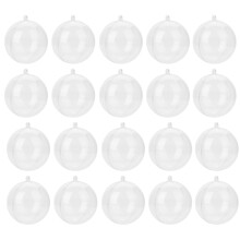 DIY Bath Bomb Crafting Kit Component, Easy to Use Fillable Ornaments Transparent Ball Ornament for Home Holiday Party Decor, Reusable High-strength