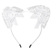 Copricapo in pizzo con nastro per festival ed eventi in costume, con decorazione a fiocco. Elegante copricapo da cameriera francese, ideale per