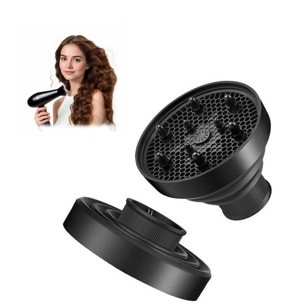 Collapsible Hair Dryer Diffuser Universal Silicone Foldable AntiFrizz Attachment for Curly Hair