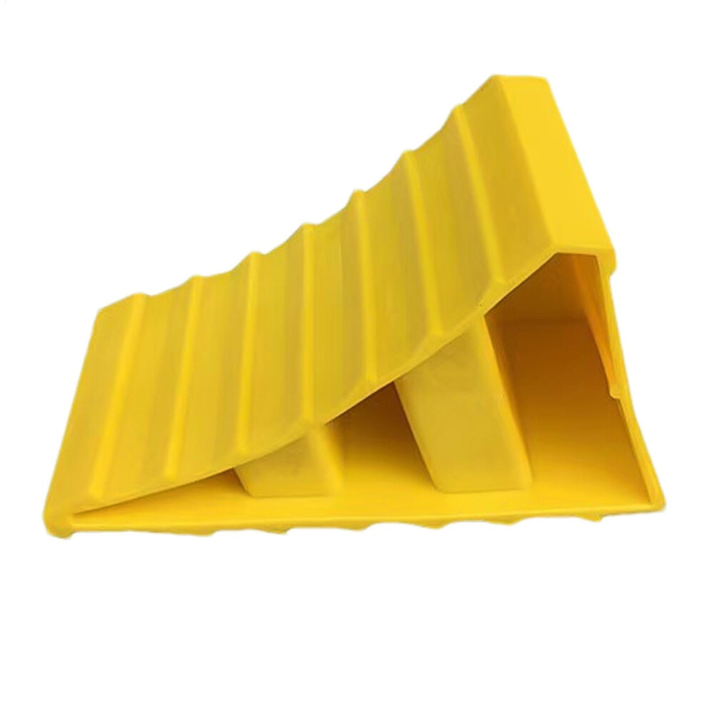 Heavy Duty Rubber Wheel Chocks For Rvs And Trucks, Nonslip Grip, Fits Tires Up To 26' 9187378535165