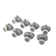 Nylon Single Pop Up Pulley Runner Wheel Shower Cabin Sliding Glass Door Rollers 8pcs-25mm